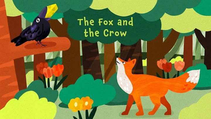 Fox and Crow Story: A Simple Tale About Flattery and Being Clever Fox and Crow Story 1